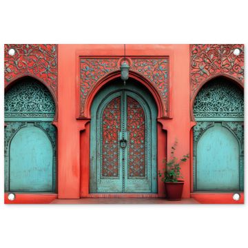 Lantaarn - Deur - Turquoise