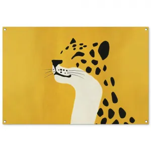 Tuinposter - Cheetah - Illustratie - Geel