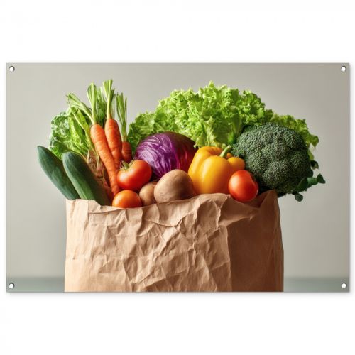 Tuinposter - Papieren - Boodschappen - Groente - Kleurrijk