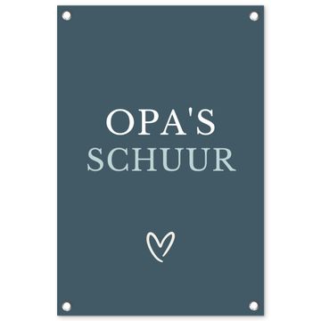 Tuinposter - Opa's Schuur met Hart
