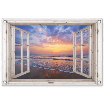 Zonsondergang aan zee