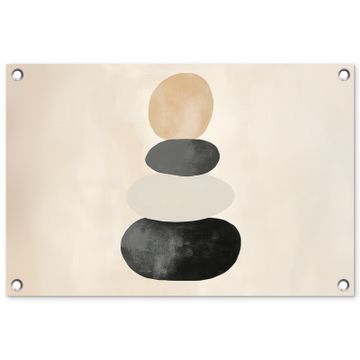 Tuinposter - Japandi - Wabi sabi - Beige