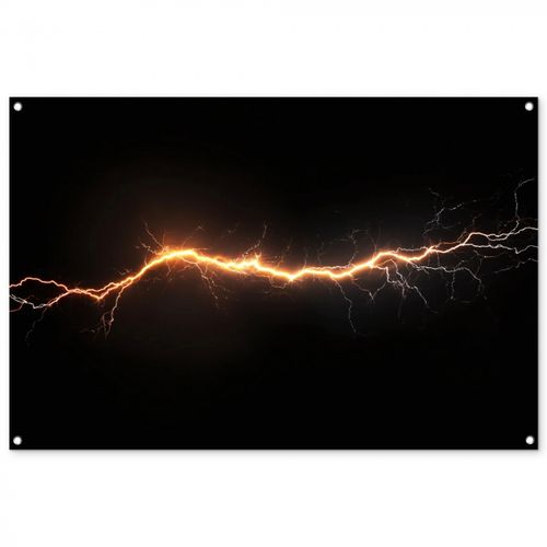 Tuinposter - Oranje - Bliksemflits - Licht