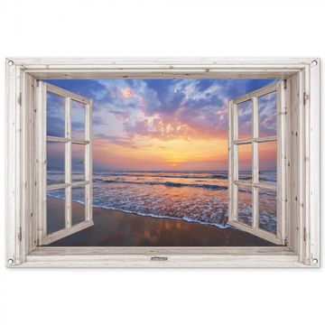 Zonsondergang aan zee