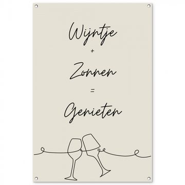 Tuinposter - Wijn en Zonnen