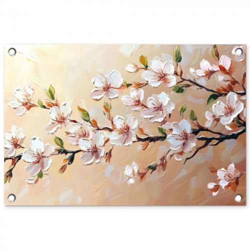 Tuinposter - Bloesemtakken - Schilderachtig - Roze