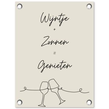 Tuinposter - Wijn en Zonnen