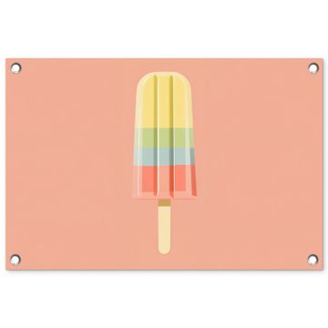Tuinposter - Waterijsje - Pasteltinten - Minimalistisch
