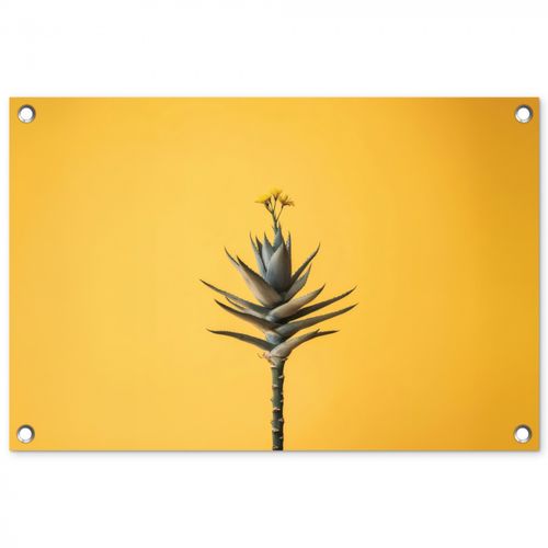 Tuinposter - Plant - Minimalistisch - Bloem - Geel