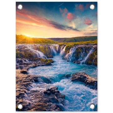 Tuinposter - Watervallen in de Ochtendgloren