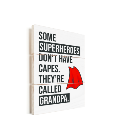 Vaderdag - Cadeau voor opa met tekst - Superheroes Vurenhout