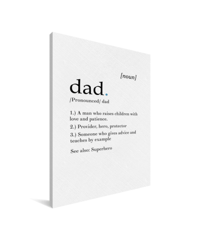 Vaderdag - Definitie Dad Canvas