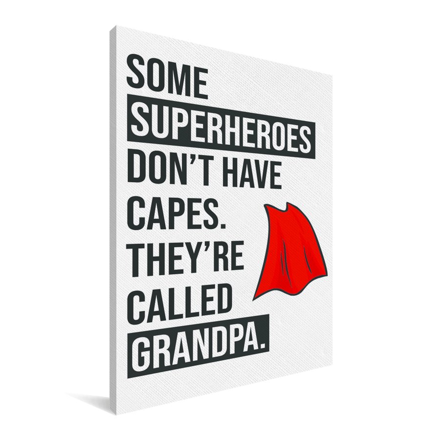 oorlog club Ploeg Vaderdag - Cadeau voor opa met tekst - Superheroes Canvas - Vaderdag  collectie