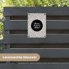 Quotes - Tekst - Hé zon ga je mee stralen? - Zon tuinposter los doek klein -sfeer3