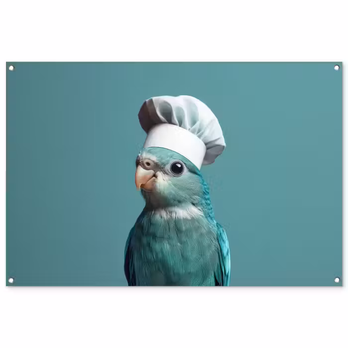 Tuinposter - Parkiet - Vogel - Koksmuts - Cute