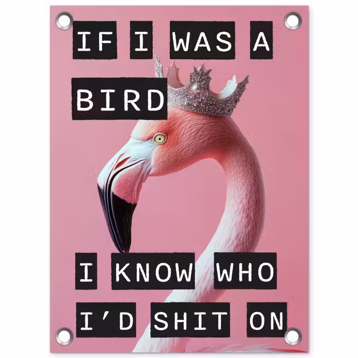 Tuinposter - Flamingo - Roze - Vogel - Decoratie