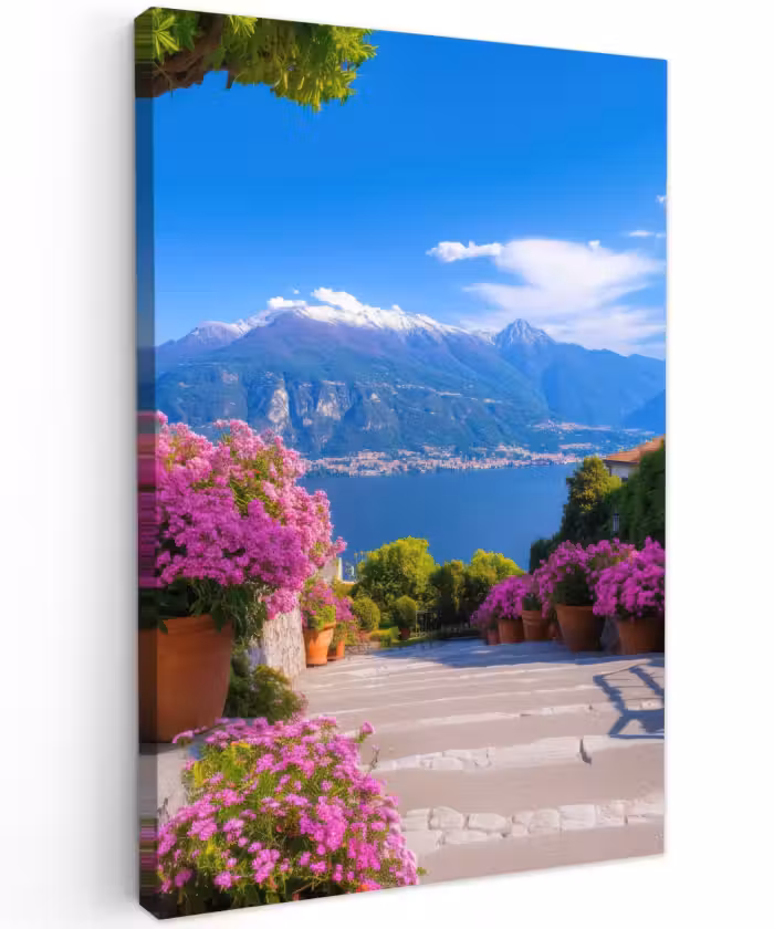 Buiten canvas - Lake Como - Italië - Landschap