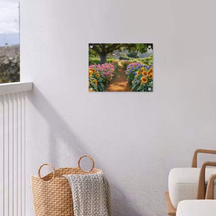 Tuinposter - Kleurrijk Tuinpad — 5