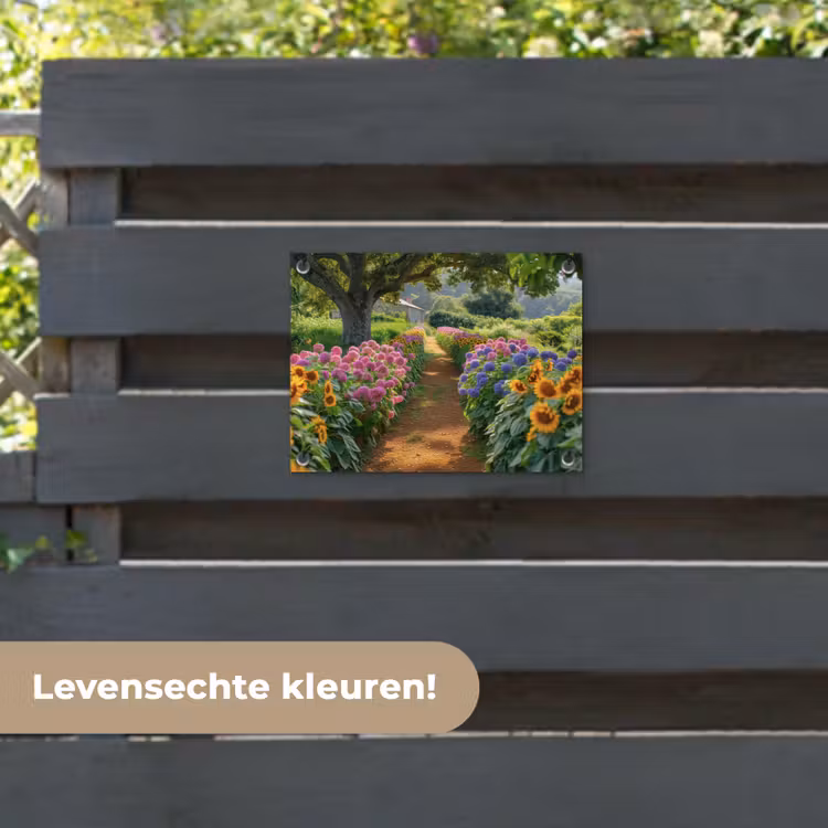 Tuinposter - Kleurrijk Tuinpad — 6
