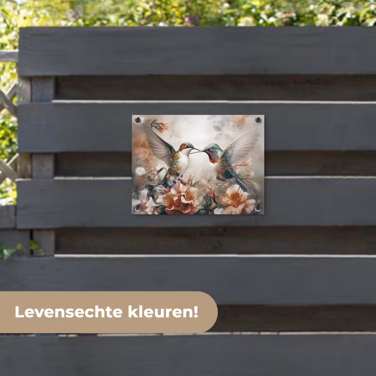Tuinposter - Kolibries en Bloemen — 6