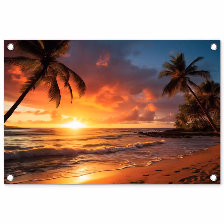 Tuinposter - Avondrood aan Zee — 1