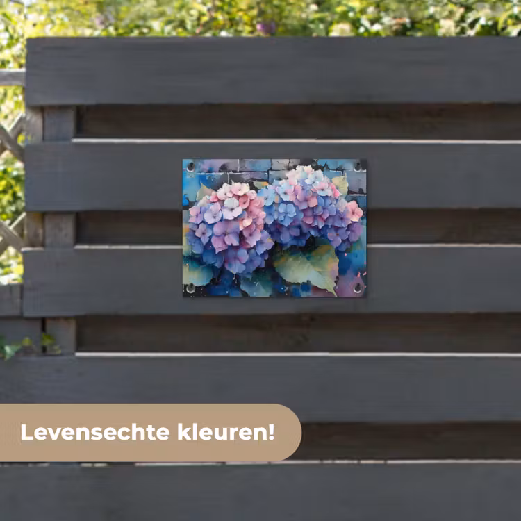 Tuinposter - Hortensia's in Pastelkleuren — 6