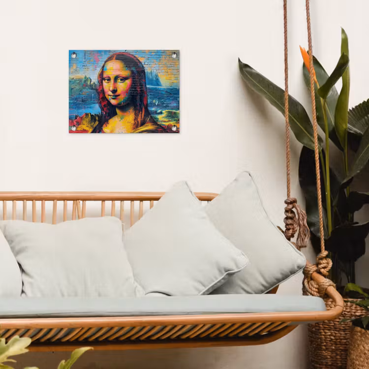 Tuinposter - Kleurrijke Mona Lisa — 4