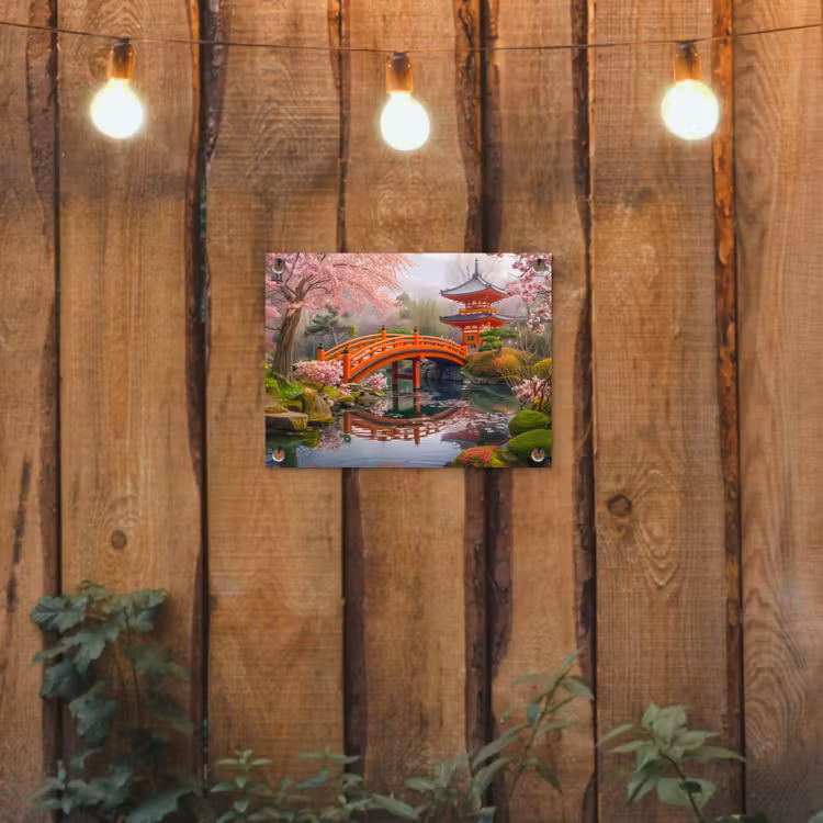 Tuinposter - Lentebloei in Japanse Tuin — 2
