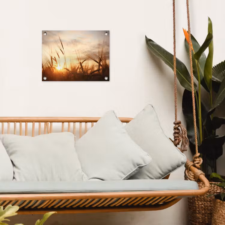 Tuinposter - Gouden Graanveld bij Zonsopgang — 4