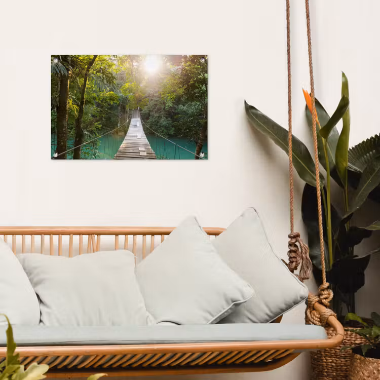 Tuinposter - Hangbrug in het Regenwoud — 4