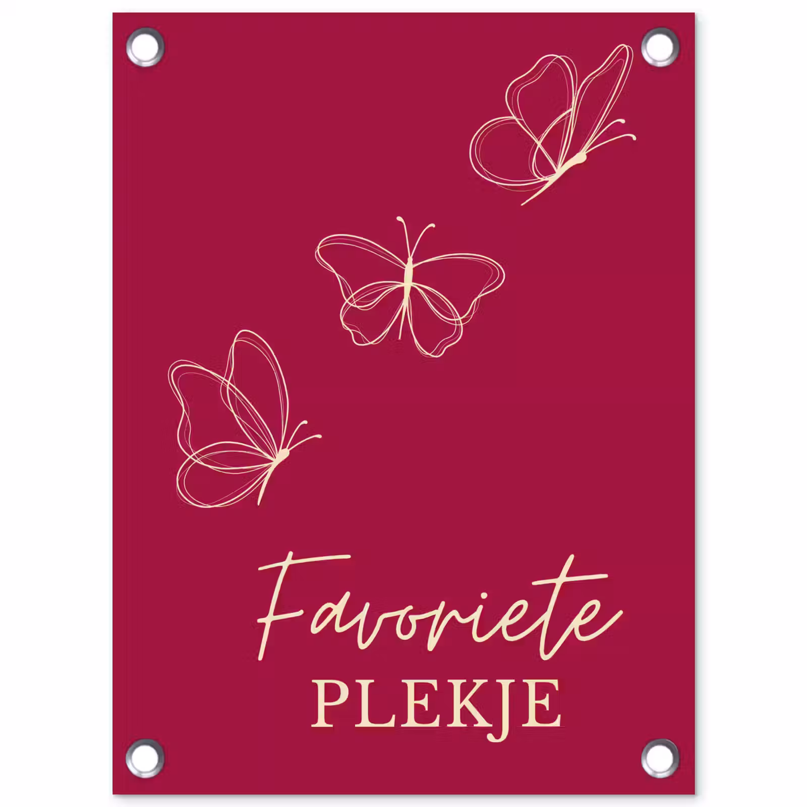 Tuinposter - Favoriete plekje met Vlinders — 1