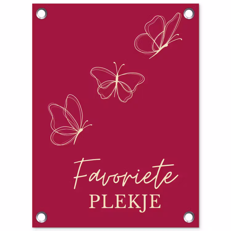 Tuinposter - Favoriete plekje met Vlinders — 1