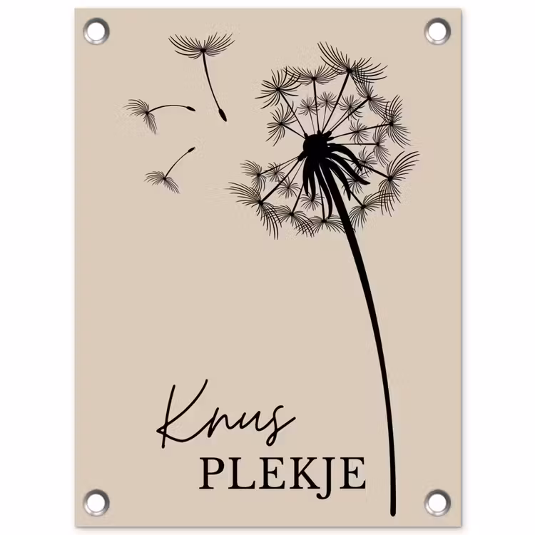 Tuinposter - Knus Plekje met Paardenbloem — 1