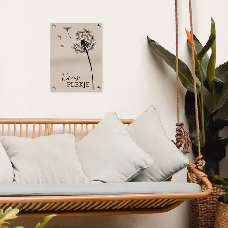 Tuinposter - Knus Plekje met Paardenbloem — 4