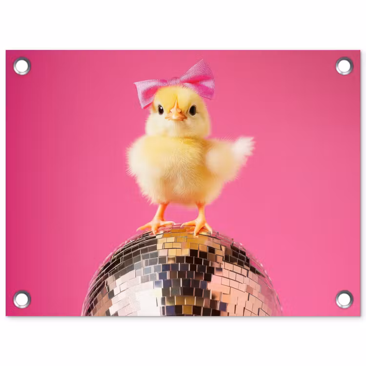 Tuinposter - Discobal - Kuiken - Strik — 1