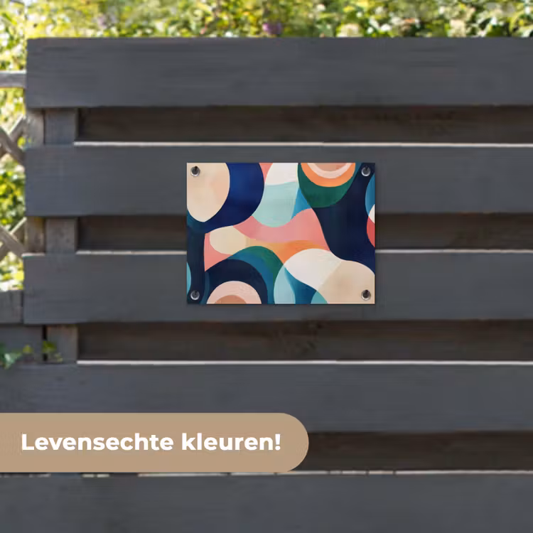 Tuinposter - Abstract - Blauw - Roze — 6