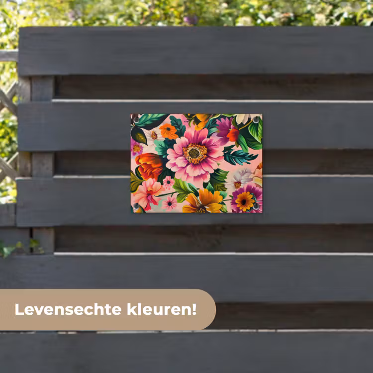Tuinposter - Bloemen - Kleurrijk - Roze — 6