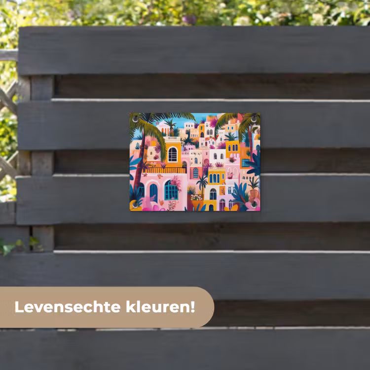 Tuinposter - Kleurrijk - Roze - Oranje - Geel - Bloemen — 6