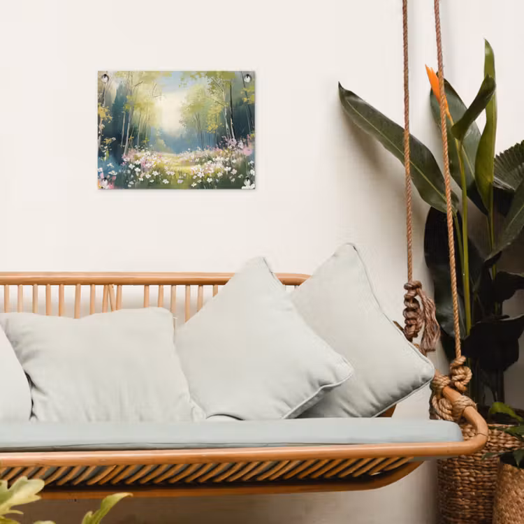 Tuinposter - Bos - Schilderstijl - Kleurrijk — 4
