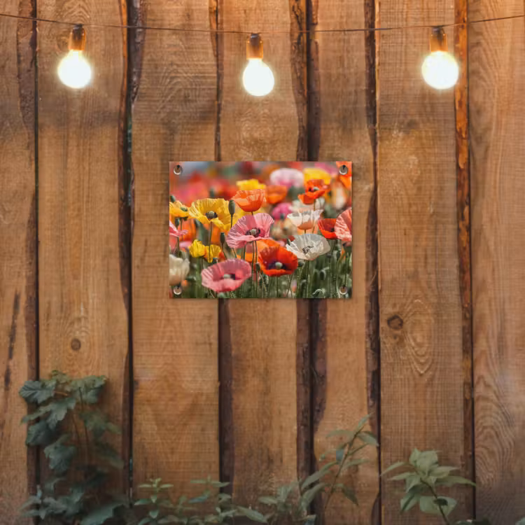 Tuinposter - Bloemenveld - Klaprozen - Kleurrijk — 2