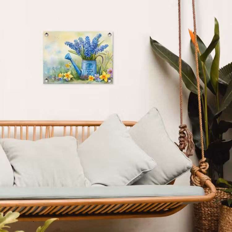 Tuinposter - Lavendelbloemen - Quote - Gieter — 4