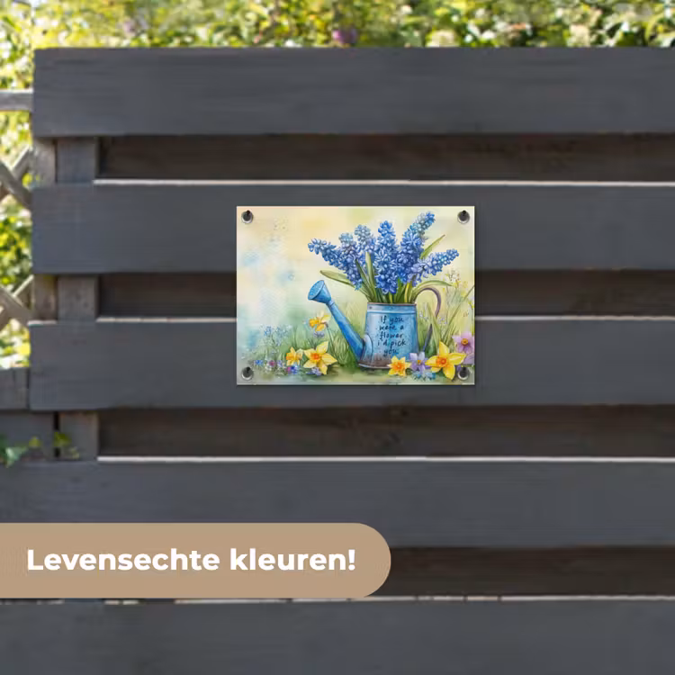 Tuinposter - Lavendelbloemen - Quote - Gieter — 6