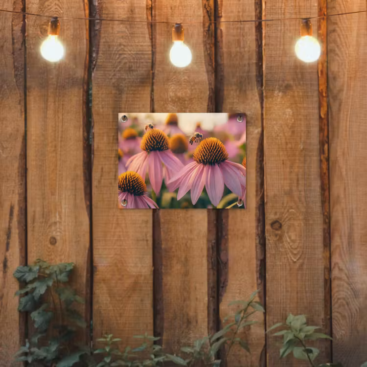 Tuinposter - Bloemen - Paars - Bijen — 3