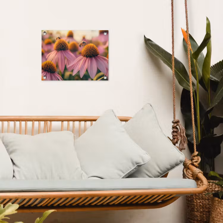 Tuinposter - Bloemen - Paars - Bijen — 4