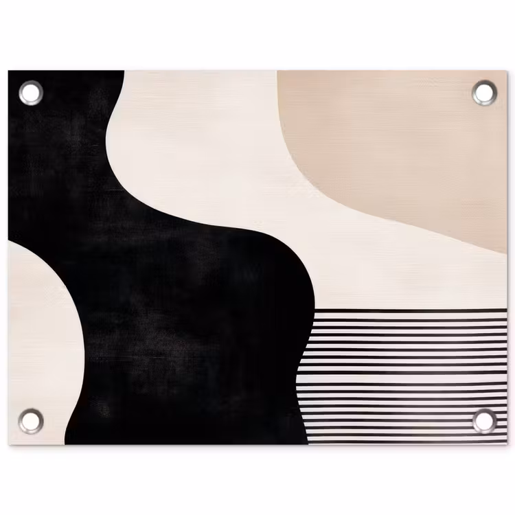 Tuinposter - Abstract - Japandi - Beige - Modern — 1