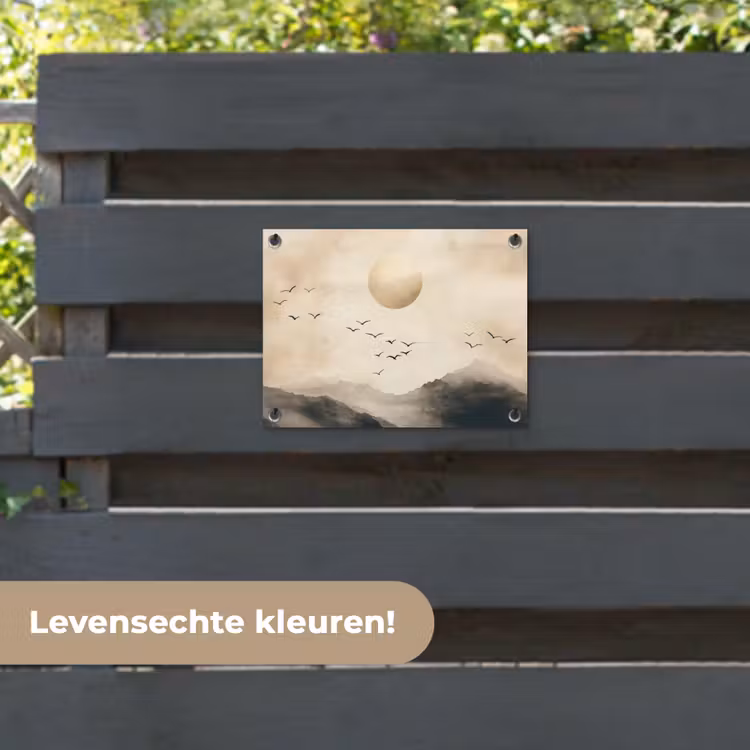Tuinposter - Landschap - Japandi - vogel — 6