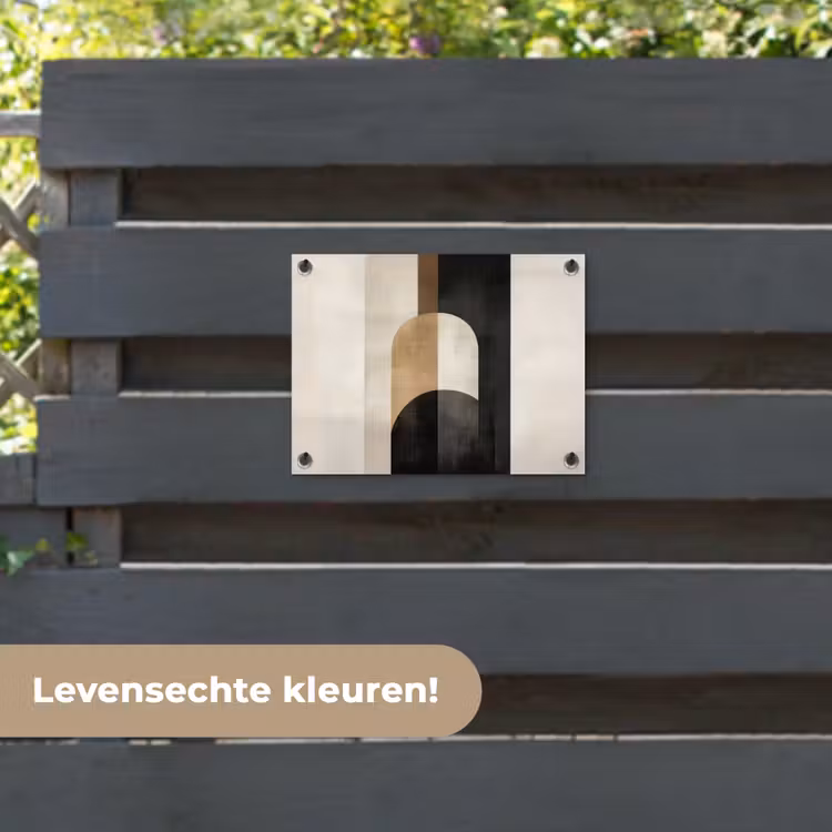Tuinposter - Geometrische - Vormen - Wit — 6