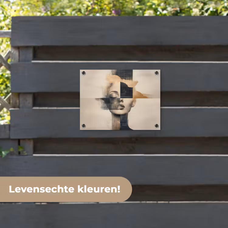 Tuinposter - Goud - Vrouw - Rechthoeken — 6
