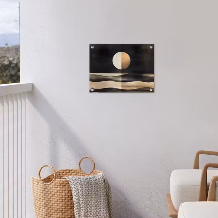 Tuinposter - Maan - Cirkel - Goud — 5