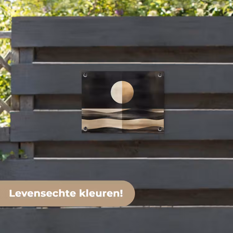 Tuinposter - Maan - Cirkel - Goud — 6